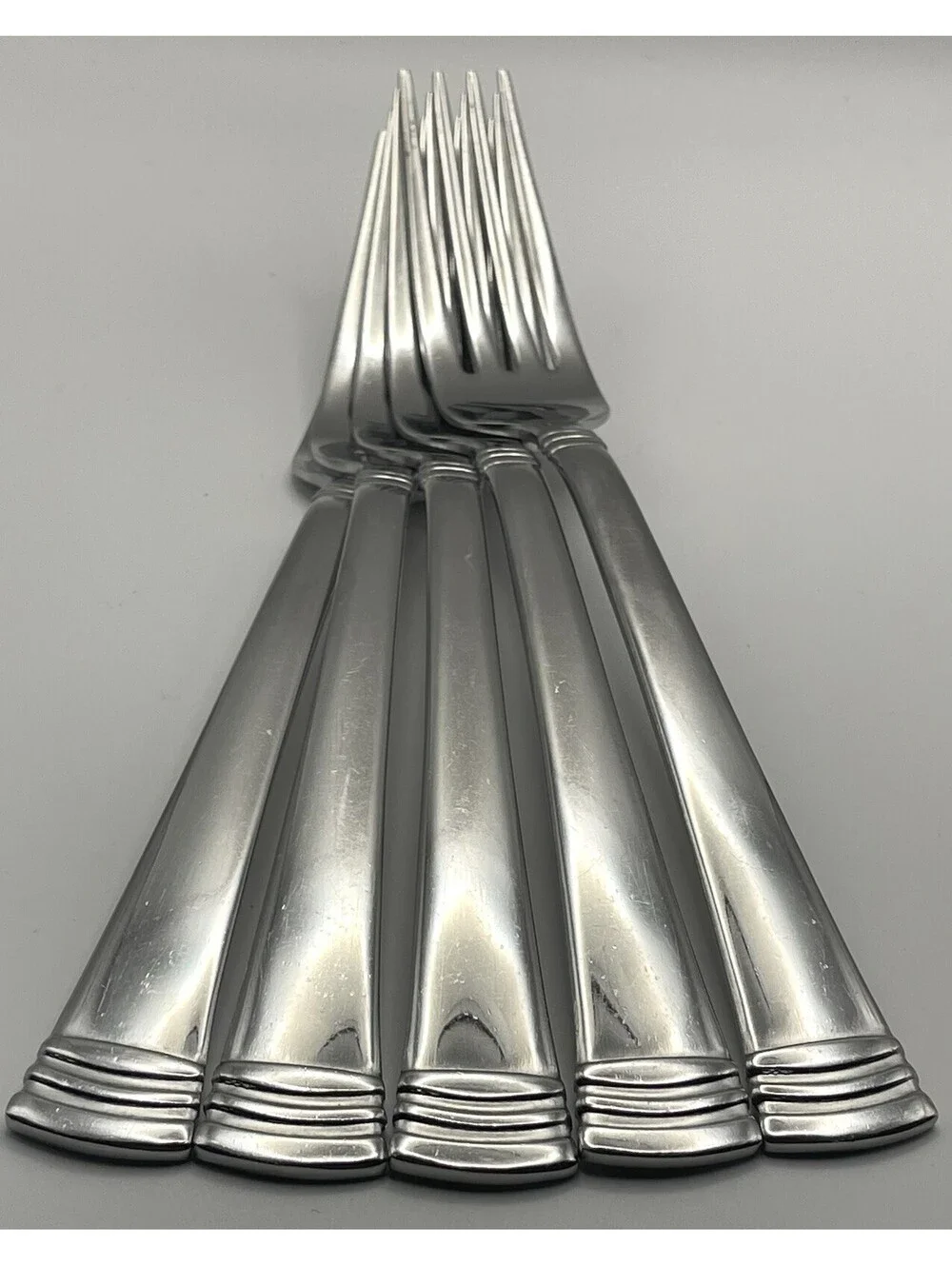 (5) Reed And Barton HOLBROOK Stainless 18/10 Korea Dinner Fork Lot ~ 8”